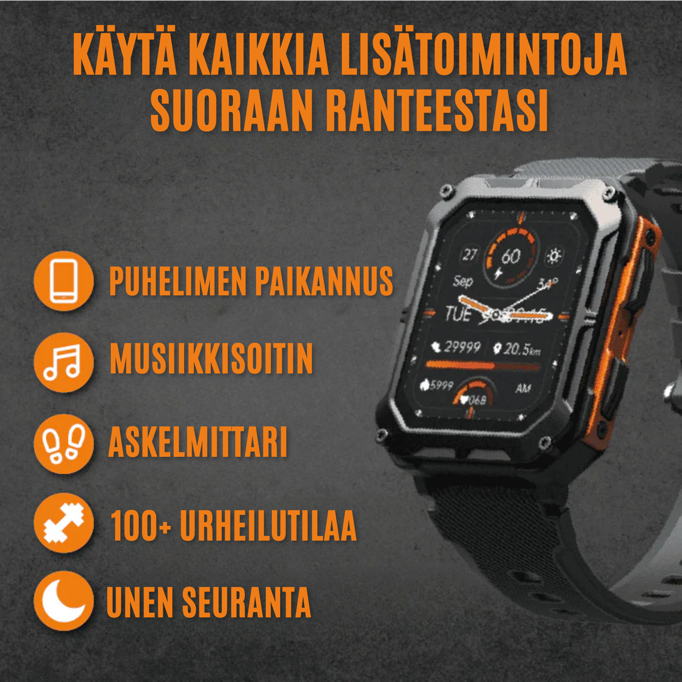Thor™ - Tuhoutumaton älykello