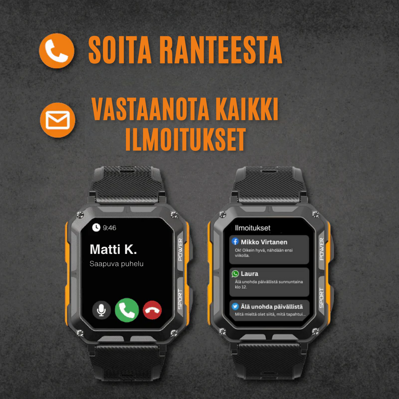 Thor™ - Tuhoutumaton älykello
