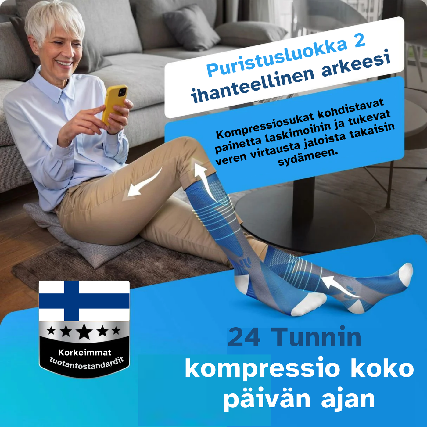 Lumera - Tukisukat kivuttomille jaloille ja jalkaterille